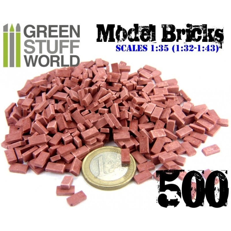 Green Stuff World Model Bricks Red (500 Pieces) Green Stuff World TOOLS