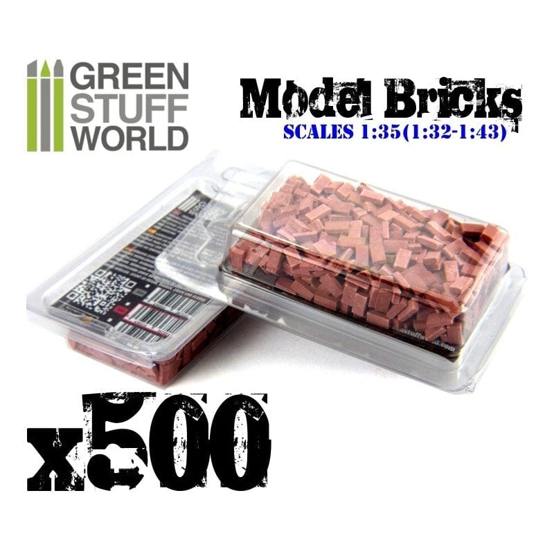 Green Stuff World Model Bricks Red (500 Pieces) Green Stuff World TOOLS