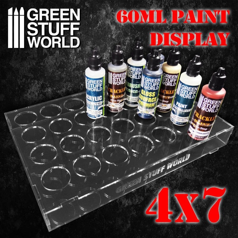 Green Stuff World Paint Bottle Display - 60ml Bottles - Hobbytech Toys