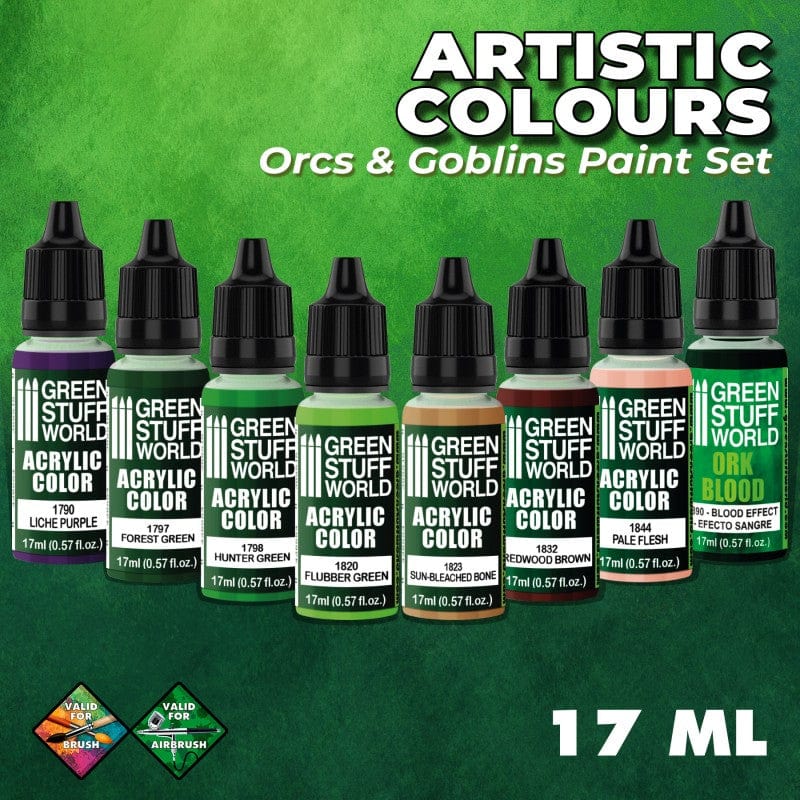 Green Stuff World Paint Set Orcs and Goblins (8) Green Stuff World PAINT, BRUSHES & SUPPLIES
