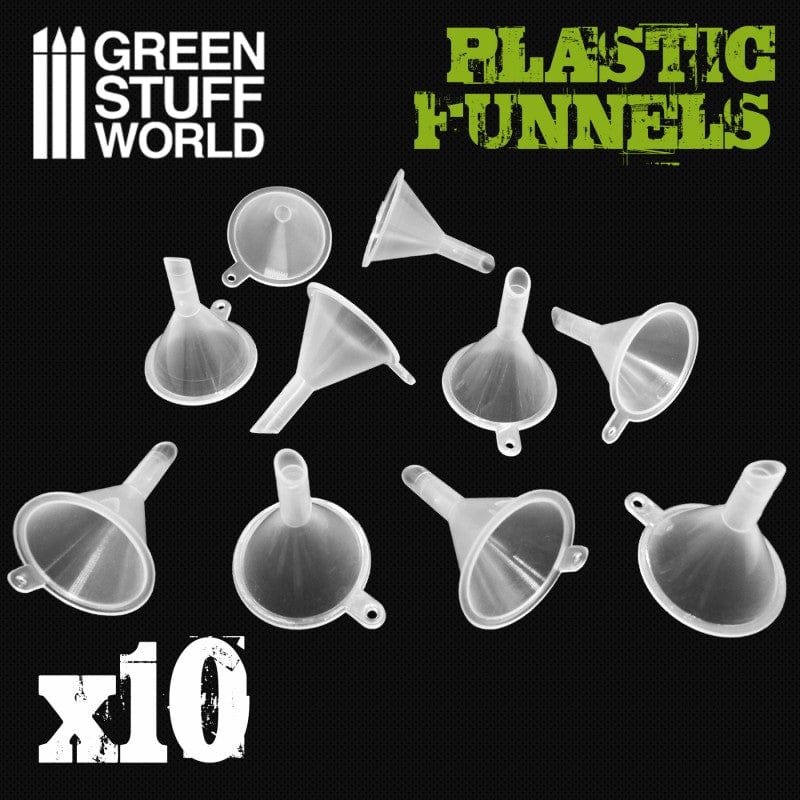 Green Stuff World Plastic funnels (10) Green Stuff World PAINT, BRUSHES & SUPPLIES