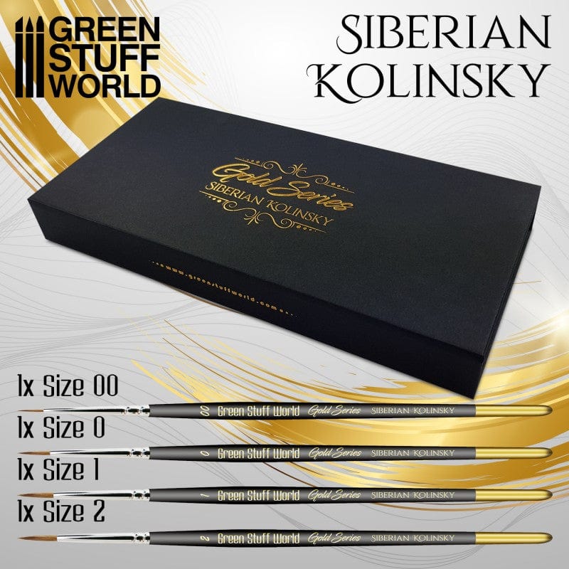 Green Stuff World Premium Brush Set Gold Series Green Stuff World PAINT, BRUSHES & SUPPLIES