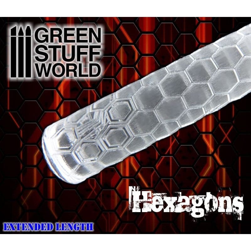 Green Stuff World Rolling Pin Hexagons Green Stuff World PAINT, BRUSHES & SUPPLIES