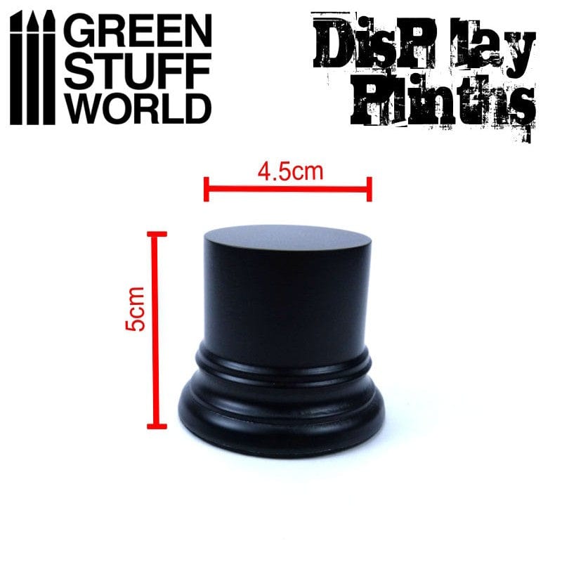Green Stuff World Round Display Plinth 4.5cm Black Green Stuff World TRAINS - SCENERY