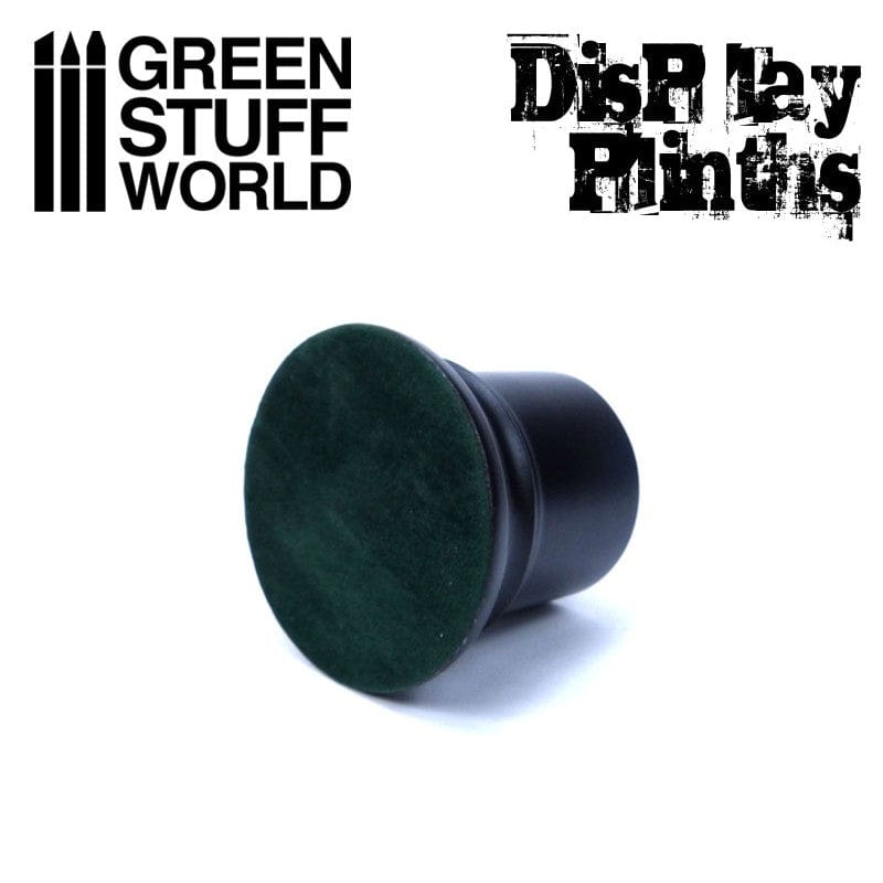 Green Stuff World Round Display Plinth 4.5cm Black Green Stuff World TRAINS - SCENERY