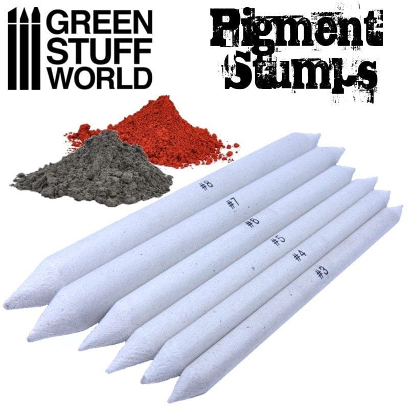 Green Stuff World Set Pigment Blending Stumps (6) Green Stuff World PAINT, BRUSHES & SUPPLIES