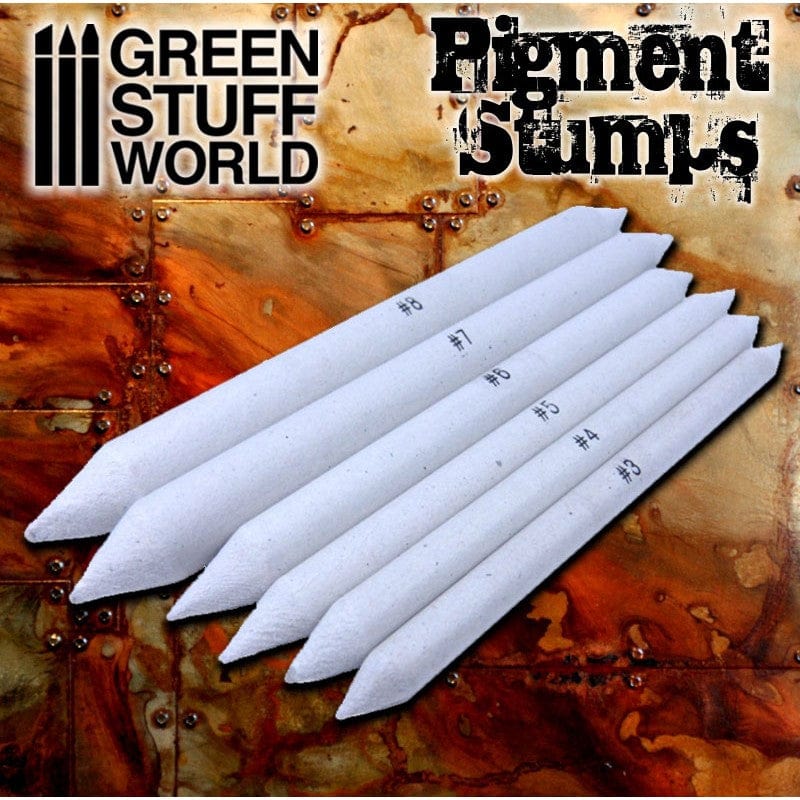 Green Stuff World Set Pigment Blending Stumps (6) Green Stuff World PAINT, BRUSHES & SUPPLIES