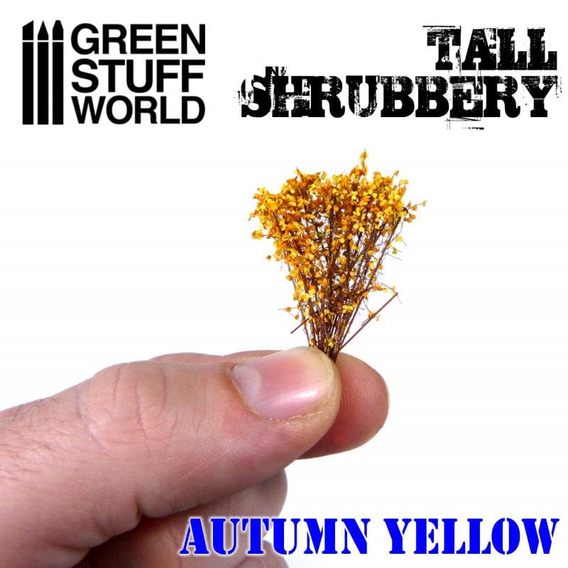 Green Stuff World Tall Shrubbery Autumn Yellow 4cm Green Stuff World TRAINS - SCENERY
