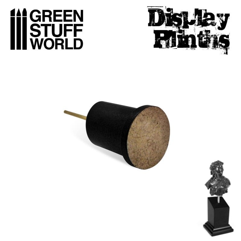 Green Stuff World Tapered Round Bust Plinth 25x25mm Black Green Stuff World PLASTIC MODELS