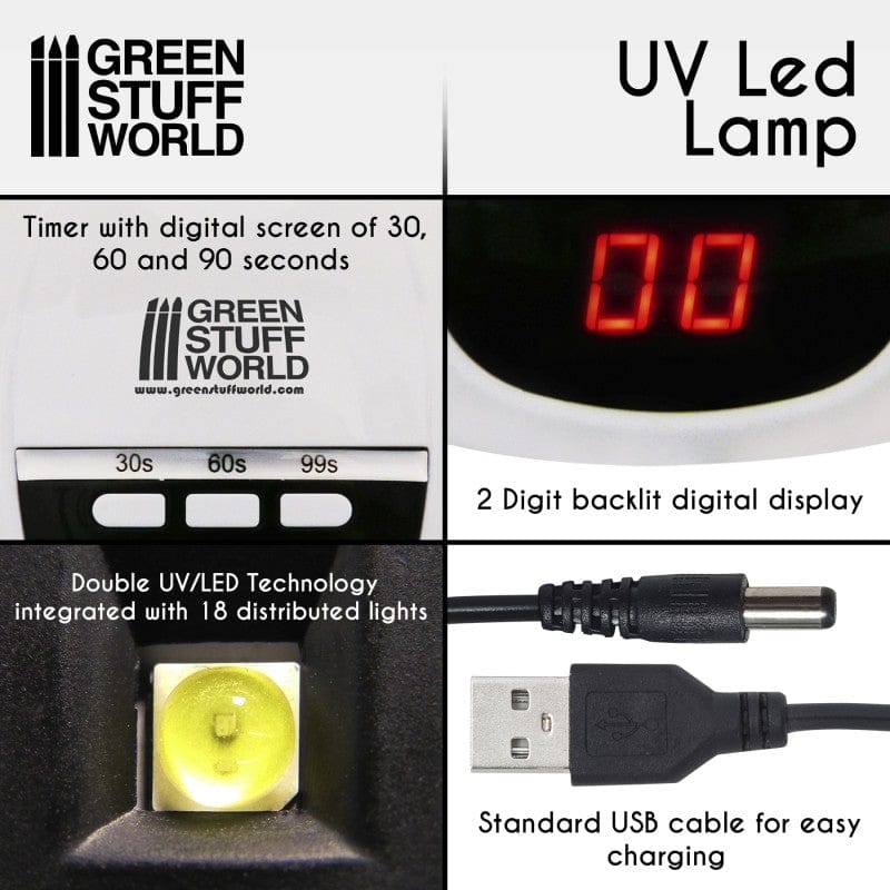 Green Stuff World Ultraviolet LED Lamp (USB Powered) Green Stuff World PAINT, BRUSHES & SUPPLIES