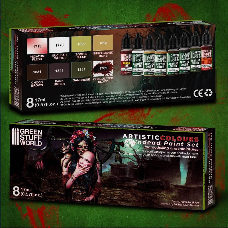 Green Stuff World Undead Paint Set Green Stuff World PAINT, BRUSHES & SUPPLIES