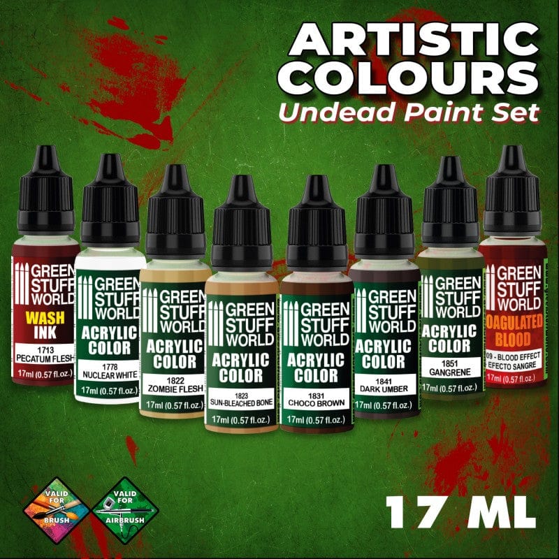 Green Stuff World Undead Paint Set Green Stuff World PAINT, BRUSHES & SUPPLIES