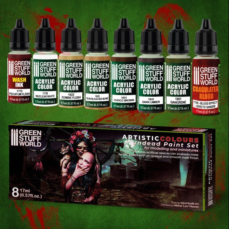 Green Stuff World Undead Paint Set Green Stuff World PAINT, BRUSHES & SUPPLIES