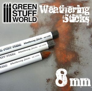 Green Stuff World Weathering Brushes 8mm (3pcs) Green Stuff World TOOLS