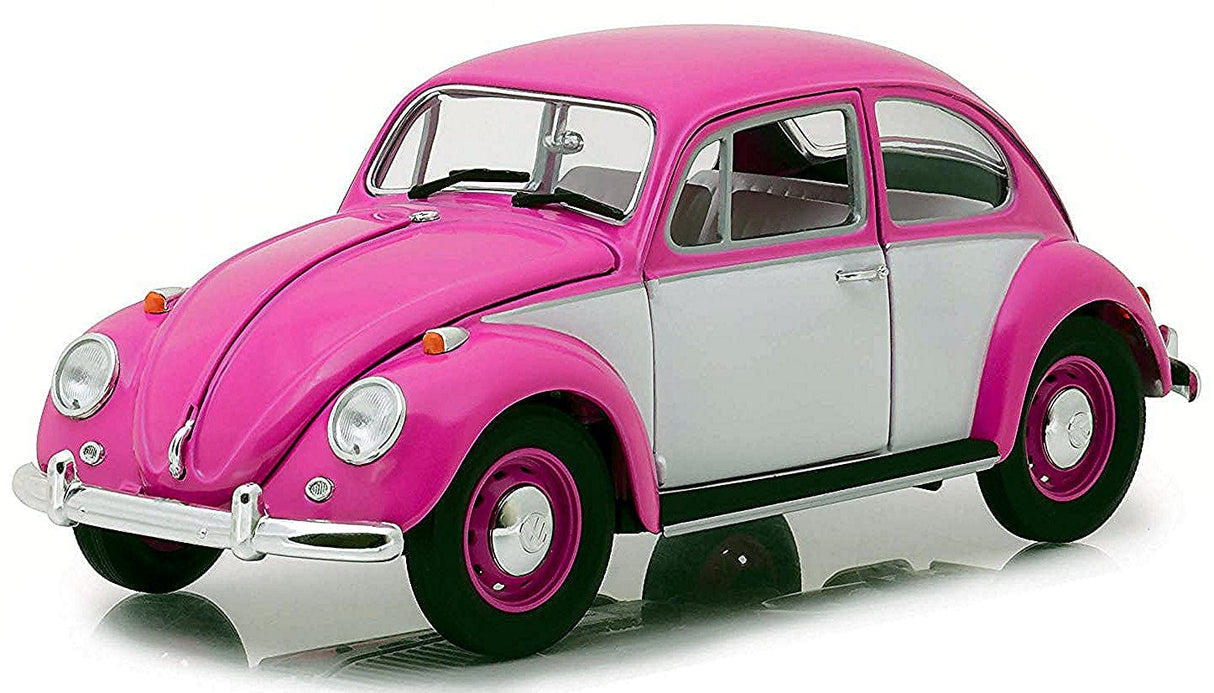 Greenlight 1/18 1967 Volkswagen Beetle Pink/White Greenlight DIE-CAST MODELS
