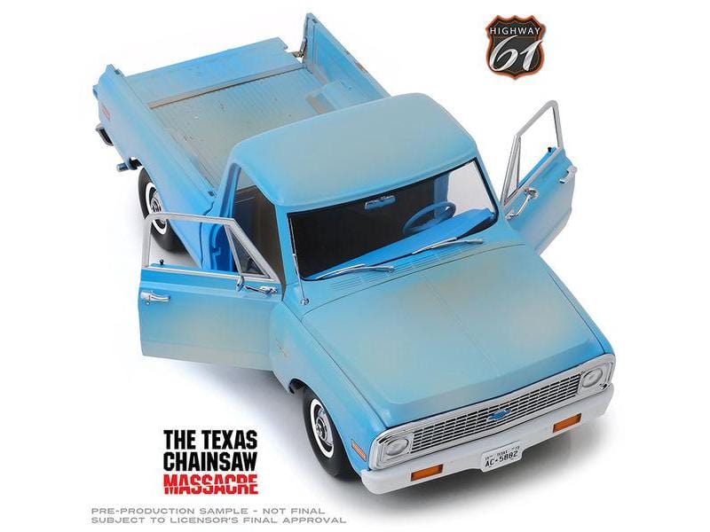 Greenlight 1/18 1971 Chevrolet C10 and Leathering Figure Texas Chainsaw Massacare - Hobbytech Toys