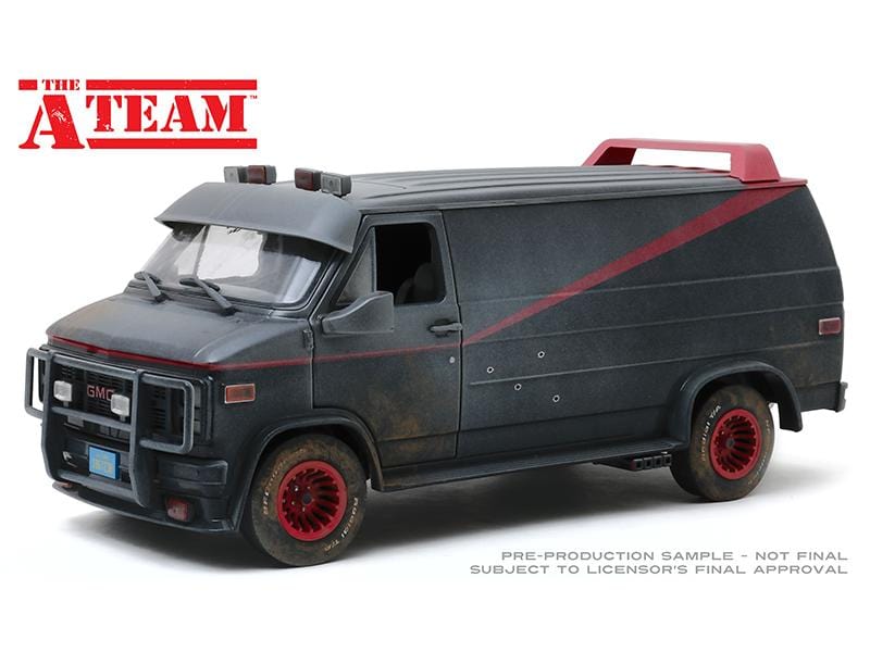 Greenlight 1/18 1983 GMC Vandura The A-Team Weathered Greenlight DIE-CAST MODELS