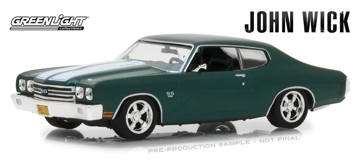 Greenlight 1/43 John Wick 1970 Chev Chevelle SS 396 Movie Greenlight DIE-CAST MODELS