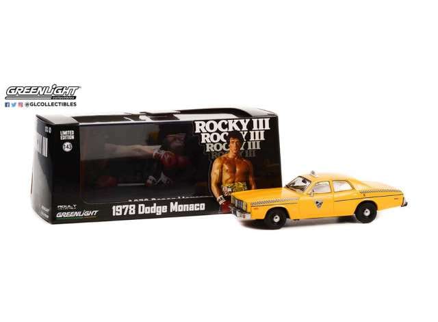 Greenlight 1/43 Rocky III (1982) 1978 Dodge Monaco - City Cab Co. Movie - Hobbytech Toys