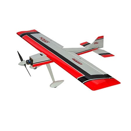 Hangar 9 Ultra Stick 10cc RC Plane ARF, a sleek and vibrant red and gray remote-controlled plane displayed in the image.