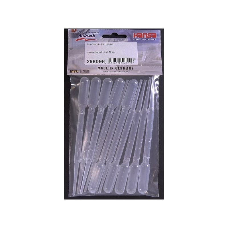 Harder And Steenbeck 3ml Pipette (10Pcs) Harder and Steenbeck PAINT, BRUSHES & SUPPLIES