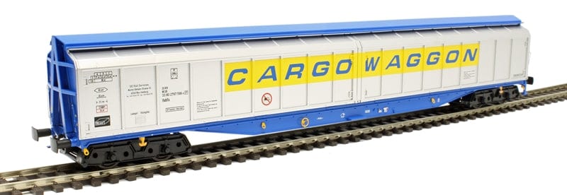 Heljan OO Cargowaggon Silver/Blue 2797 596 - Hobbytech Toys