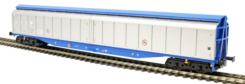 Heljan OO Cargowaggon Silver/Blue 2797 604 - Hobbytech Toys