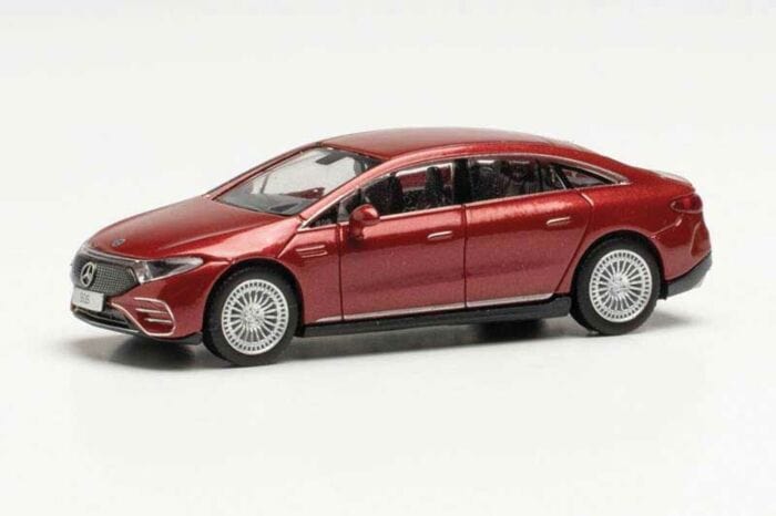 Herpa HO Mercedes-Benz EQ EQS Sedan - Assembled - Red - Hobbytech Toys