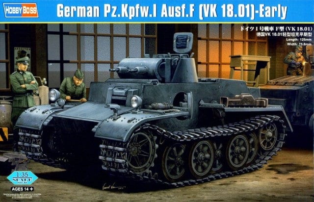 Hobby Boss 1/35 German Pzkpfw.I Ausf.F (Vk1801)-Ear Hobby Boss PLASTIC MODELS