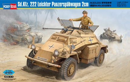 Hobby Boss 1/35 Sd.Kfz. 222 Leichter Panzerspahwage Hobby Boss PLASTIC MODELS