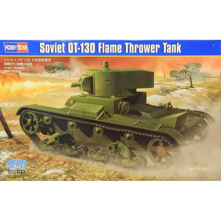 Hobby Boss 1/35 Soviet Ot-130 Flame Thrower Tank Hobby Boss PLASTIC MODELS