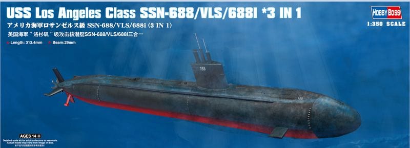 Hobby Boss 1/350 Uss Los Angeles Class Ssn-688/Vls/ Hobby Boss PLASTIC MODELS