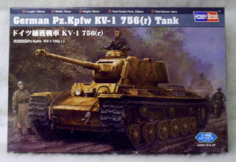 Hobby Boss 1/48 German Pz.Kpfw Kv-1 756( R ) Tan Hobby Boss PLASTIC MODELS