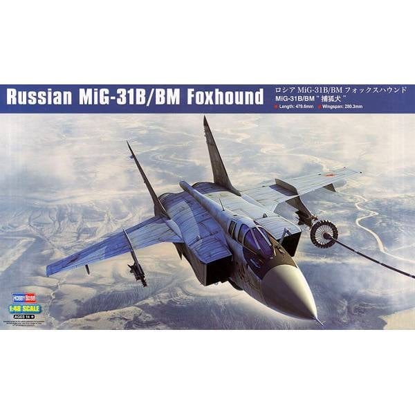 Hobby Boss 1/48 Russian Mig-31B/Bm Foxhound Hobby Boss PLASTIC MODELS