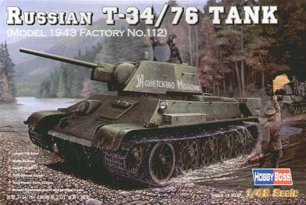 Hobby Boss 1/48 Russian T-34/76 (1943 No.112)Tank Hobby Boss PLASTIC MODELS