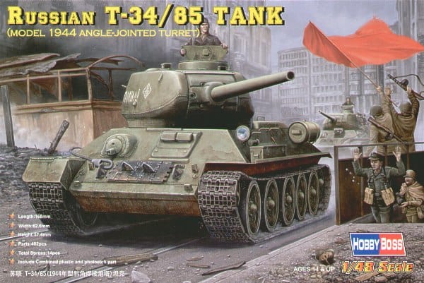 Hobby Boss 1/48 Russiant-34/85(1944 Angle-Jointed Hobby Boss PLASTIC MODELS