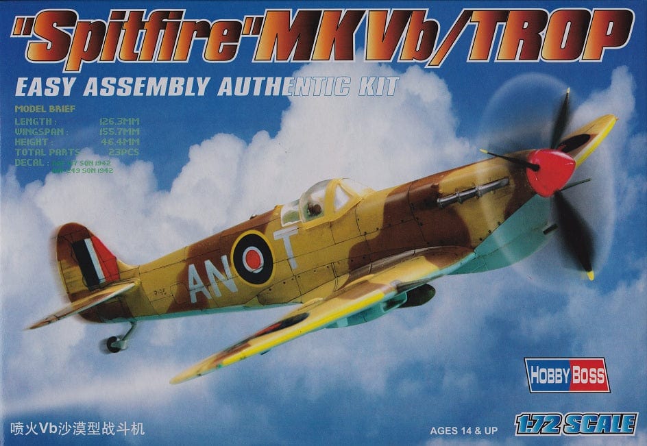 Hobby Boss 1/72 80213 Spitfire Mkvb Trop Hobby Boss PLASTIC MODELS
