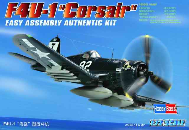 Hobby Boss 1/72 80217 F4U-1D Corsair Hobby Boss PLASTIC MODELS