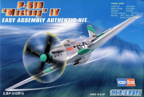 Hobby Boss 1/72 80230 P51-D Mustang Iv Hobby Boss PLASTIC MODELS