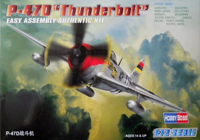 Hobby Boss 1/72 80257 P-47D Thunderbolt Hobby Boss PLASTIC MODELS