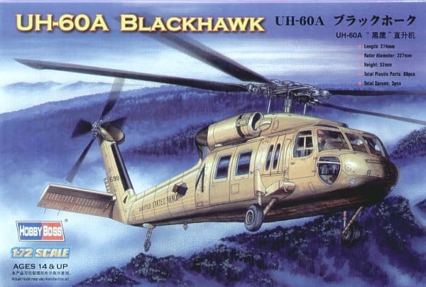 Hobby Boss 1/72 American Uh-60A Blackhawk Helicopter Hobby Boss PLASTIC MODELS