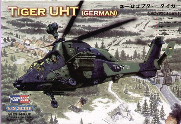Hobby Boss 1/72 Eurocopter Ec-665 Tiger Uht Hobby Boss PLASTIC MODELS