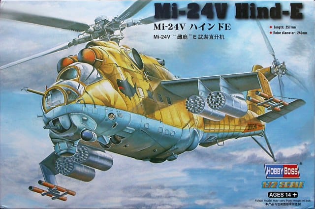 Hobby Boss 1/72 Mi-24V Hind-E Hobby Boss PLASTIC MODELS