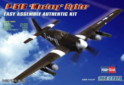Hobby Boss 1/72 80242 P-51B Mustang Fighter Hobby Boss PLASTIC MODELS