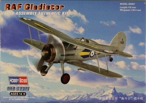 Hobby Boss 1/72 Raf Gladiator Hobby Boss PLASTIC MODELS