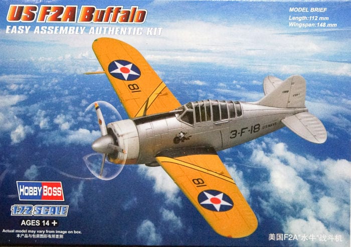 Hobby Boss 1/72 Us F2A Buffalo Hobby Boss PLASTIC MODELS