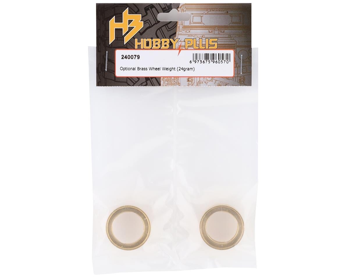 Hobby Plus 240079 Optional Brass Wheel Weight (24gram) (2pcs) - Hobbytech Toys