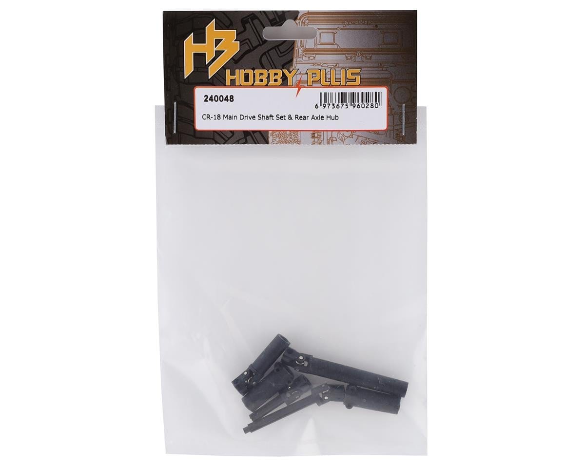Hobby Plus 240048 CR-18 Main Drive Shaft Set & Rear Axle Hub - Hobbytech Toys