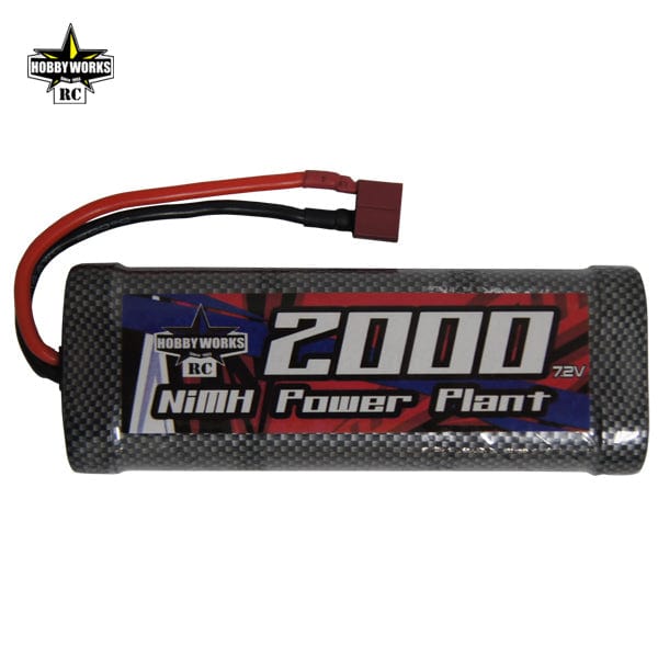 Hobby Works 1/10 Mud Digger V2 2WD Electric Monster Truck RTR Green, powerful 2000mAh 7.2V NiMH battery pack for RC vehicles.