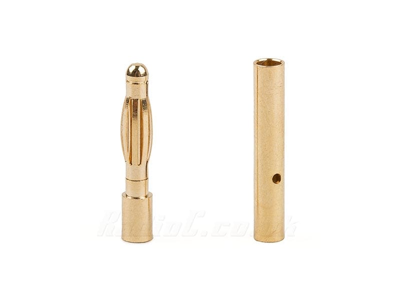 Hobbytech 2mm Gold Bullet Connectors 3 Pairs Hobbytech ELECTRIC ACCESSORIES